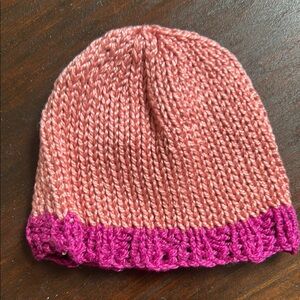 Pink and Fuchsia Kids Knit Beanie
